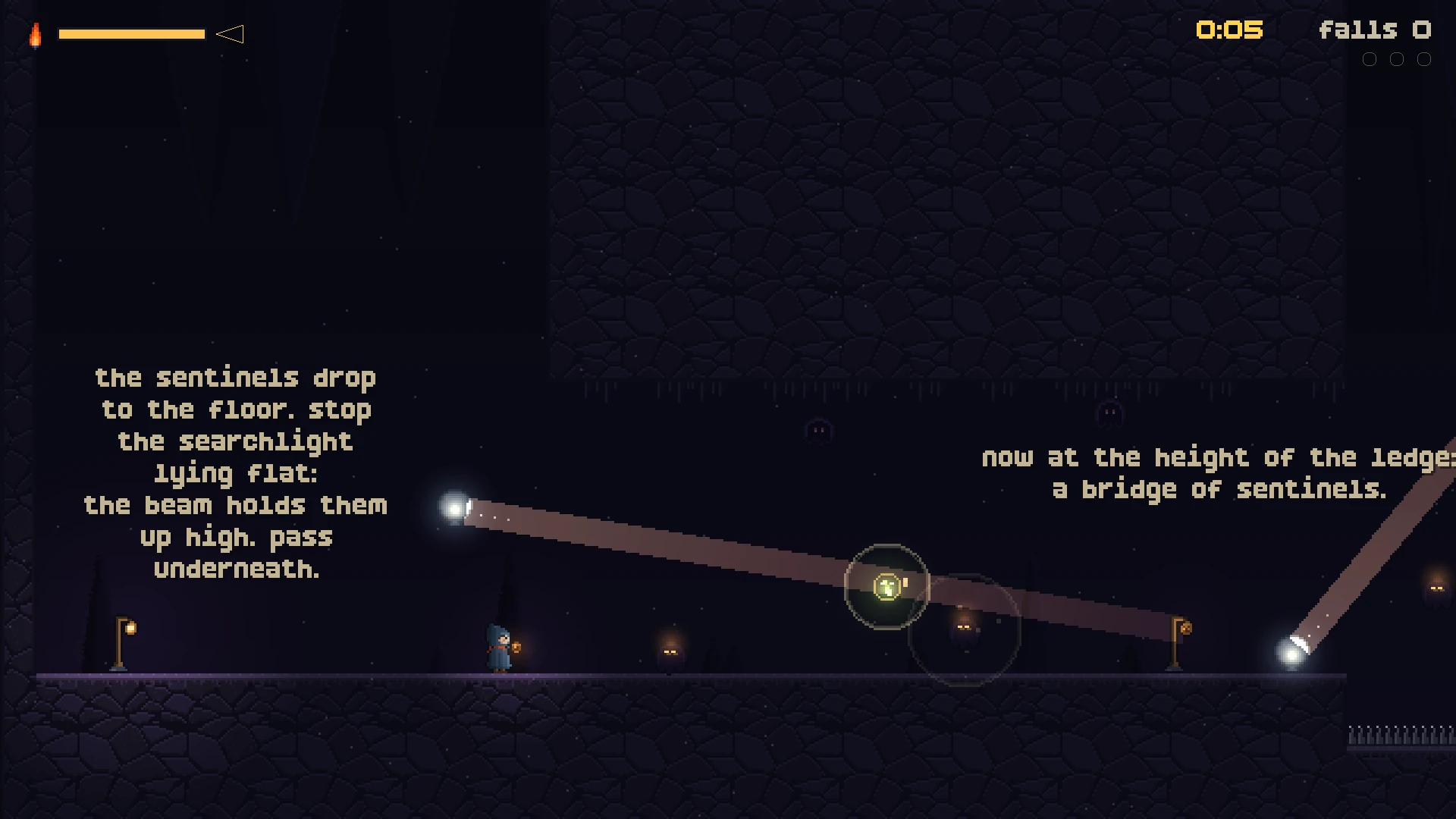 Candeia: sentinels stopped by a searchlight beam